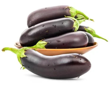 Eggplant . Isolation on a white background Stock Photos