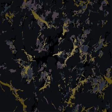 Eggplant marble seamless texture with gold Stock Illustration