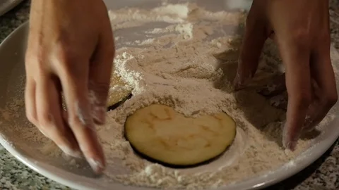 Eggplant Parmesan Slow Motion Stock Footage 96234196
