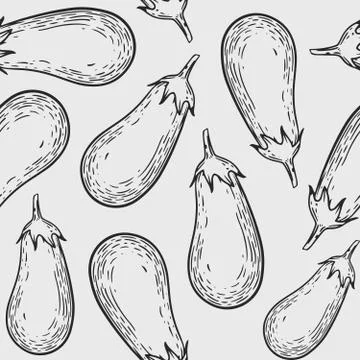 Eggplant pattern Stock Illustration