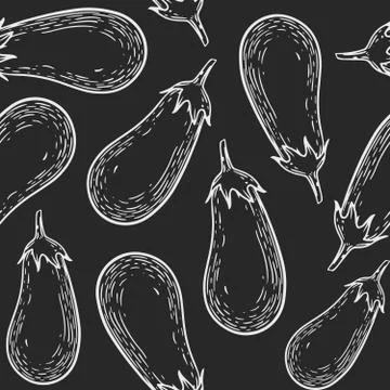 Eggplant pattern Stock Illustration