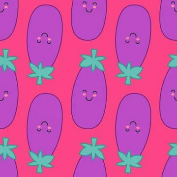 Eggplant pattern Stock Illustration