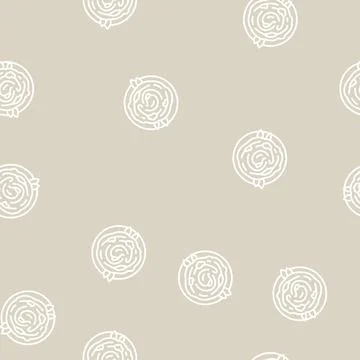 Eggplant puree line seamless pattern Stock Illustration