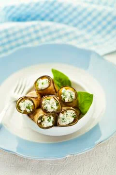 Eggplant rolls Stock Photos