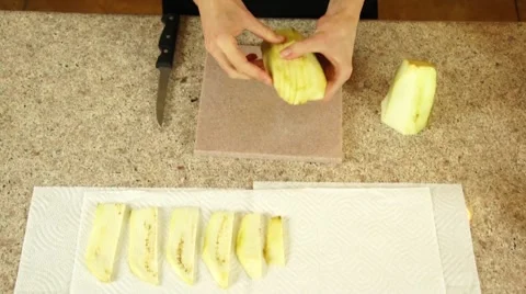 Eggplant Slices Spread Out Video stock 41307716