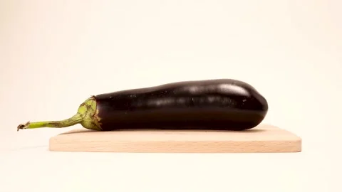 Eggplant. Stop motion animation. Stock Footage 137450443