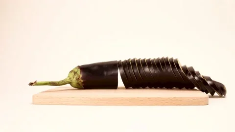 Eggplant. Stop motion animation Stock Footage 137450445
