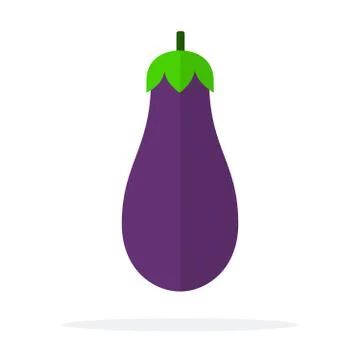 Eggplant vector flat isolated Illustrazione stock