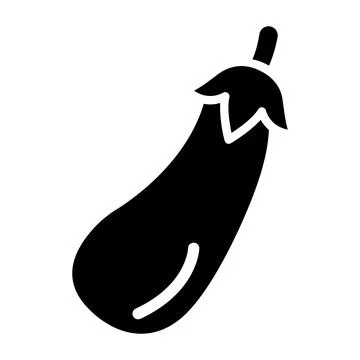 Eggplant Vector Icon Design Illustration Stock Illustration
