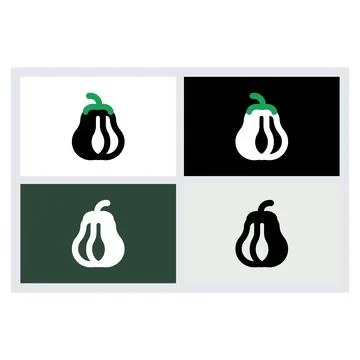 Eggplant Vegetable Icon Set Vector Illustration Ilustración de archivo