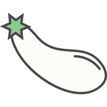 Eggplant vegetable vector icon isolated Stock Illustration