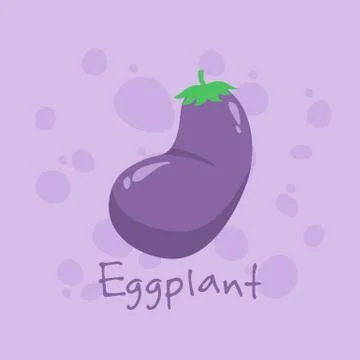 Eggplant Vegetable Vector Stock Illustration