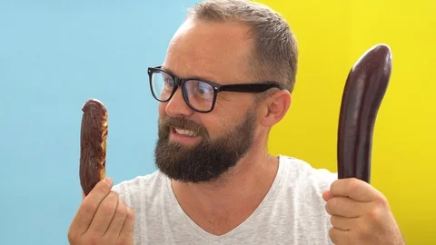 Eggplant vs cake Stock Footage 110628626