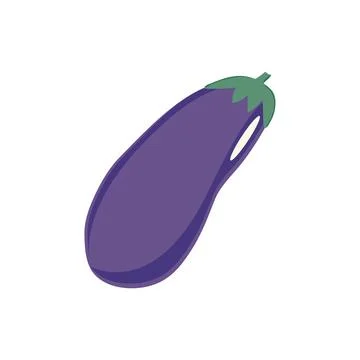 Eggplant on a white background. Illustration. Stock Illustration