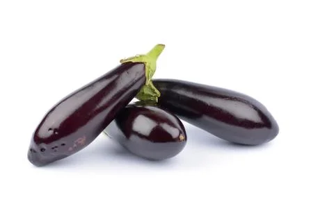 Eggplant on white background Stock Photos