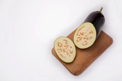 Eggplant on a white background Stock Photos