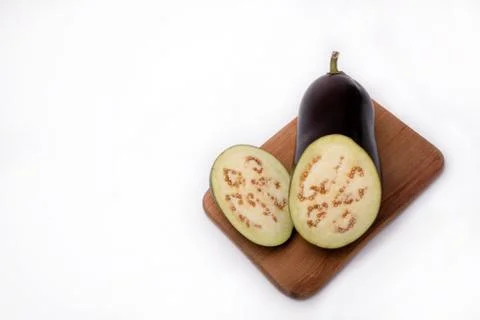 Eggplant on a white background Stock Photos