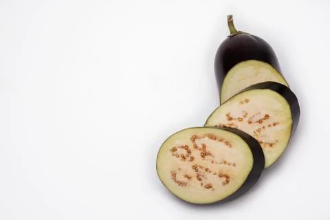 Eggplant on a white background Stock Photos