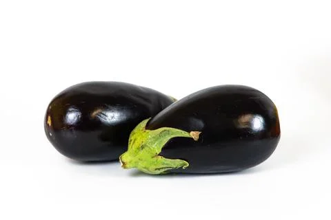 Eggplant on a white background. Stock Photos