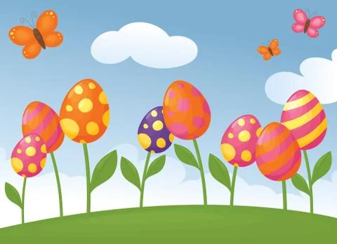 Eggplants Stock Illustration