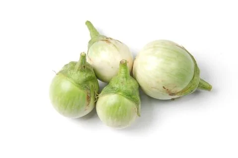 Eggplants Isolated on white background Stock Photos