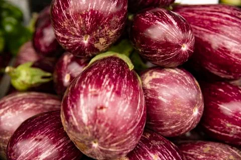 Eggplants. Foto stock