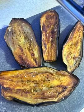 Eggplants Foto stock