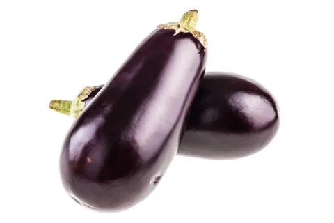 Eggplants on white Stock Photos