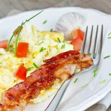 Eggs and bacon Foto stock