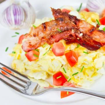 Eggs and bacon Stock Photos