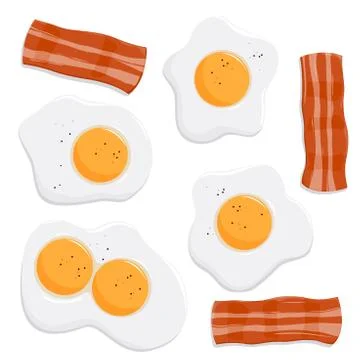 Eggs and bacon. Vector illustration Stock Illustration