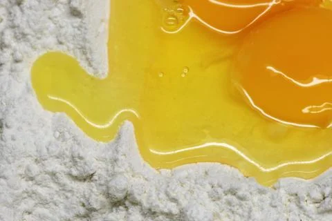 Eggs and flour Foto stock
