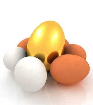 Eggs and gold easter egg Eggs and gold easter egg Copyright: xZoonar.com/S... Stock Photos