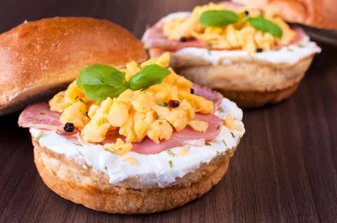 Eggs and ham Stock Photos