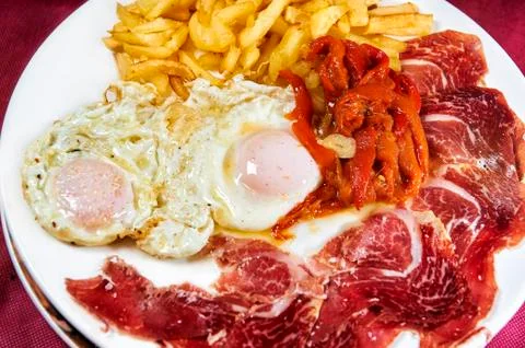 Eggs and ham Stock-Fotos