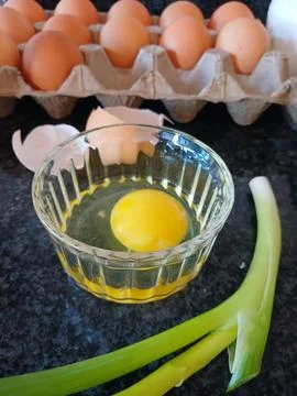Eggs and Leak Stock Photos