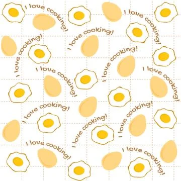 Eggs and letters patterns on various patterned backgrounds Stock Illustration
