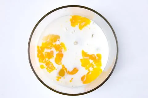 Eggs and mikk Stock Photos