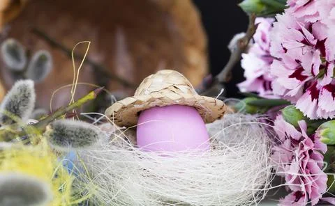 Eggs and other elements for Easter Stock Photos