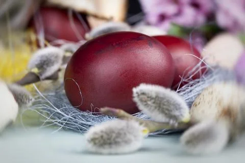 Eggs and other elements for Easter Stock Photos