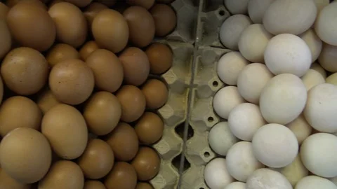 Eggs And Salted Eggs sell in Asian market Video stock 99847288