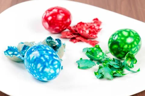 Eggs and shell Foto stock