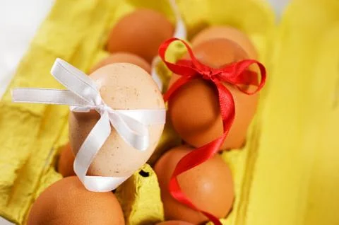 Eggs and spring Stock Photos