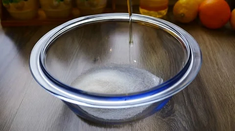 Eggs and sugar being mixed Video stock 60571356