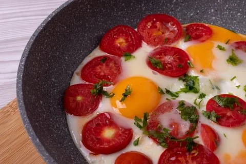 Eggs and vegetables Stock Photos