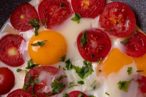 Eggs and vegetables Stock Photos