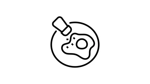 Eggs Animation Icon Stop motion video 4K. Alpha channel Stock Footage 134969425