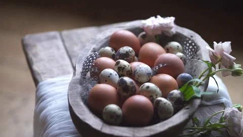 Eggs are in the basket Stock Footage 75002016
