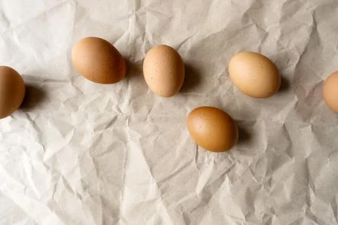 Eggs are on the table Stock Photos