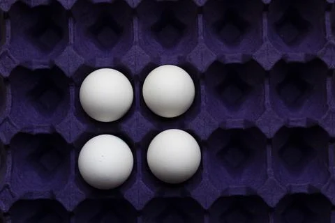 Eggs arranged in geometric patterns Foto stock